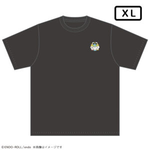 わくわくふしぎTシャツ 刺繍＆ビンテージ風（XL・くすみブラック）